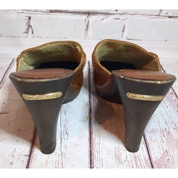 Michael Kors San Antonio Loafer Style High Heel Mules Size 9M - Picture 7 of 9